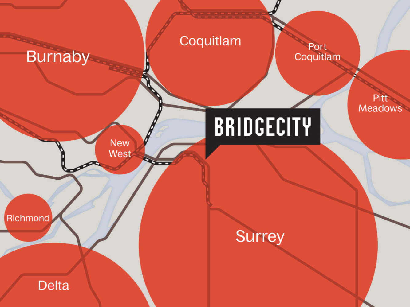 Bridge City Proximity Map